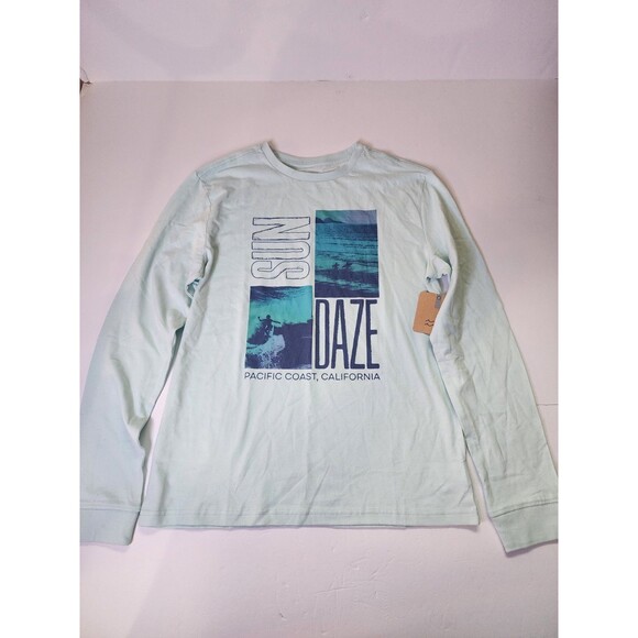 Bixby Nomad T-shirt Boys Lg 12-14 Blue Graphic Print Long Sleeve Pacific Coast - Picture 1 of 8